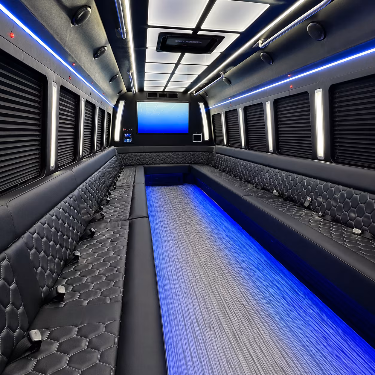 haverhill 50 passenger party bus inside