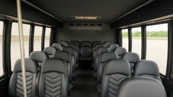 Interior of Charter Bus Company Peabody's 15 Passenger Minibus in Peabody