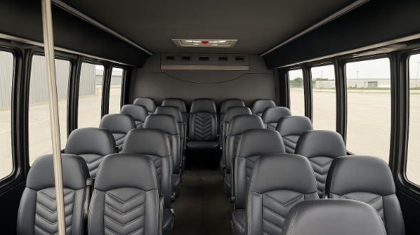 Interior of Charter Bus Company Peabody's 18 Passenger Minibus in Peabody