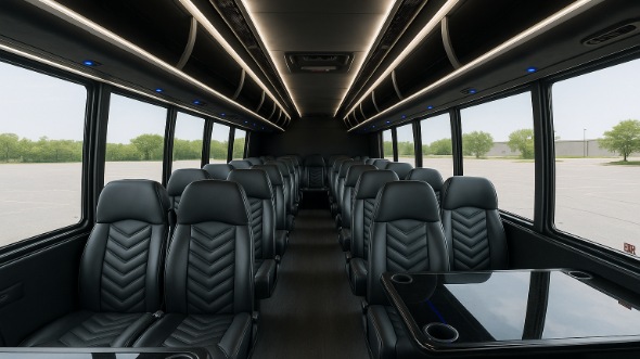 Interior of Charter Bus Company Peabody's 20 Passenger Mini bus in Peabody
