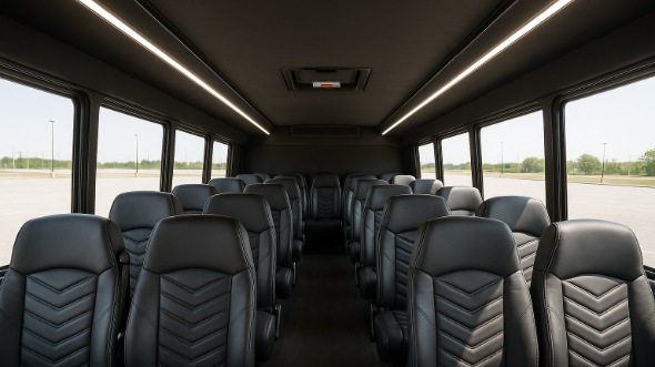 Interior of Charter Bus Company Peabody's 28 Passenger Mini bus in Peabody