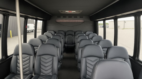 Interior of Charter Bus Company Peabody's 30 Passenger Minibus in Peabody