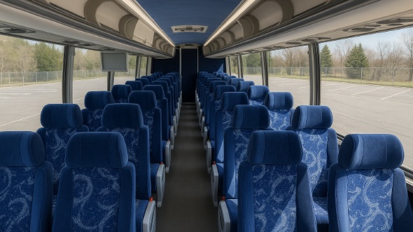 Interior of Charter Bus Company Lawrence's 55 Passenger Charter Bus in Lawrence