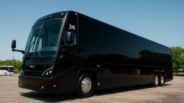 Exterior of Charter Bus Company Peabody's 55 Passenger Charter Bus in Peabody