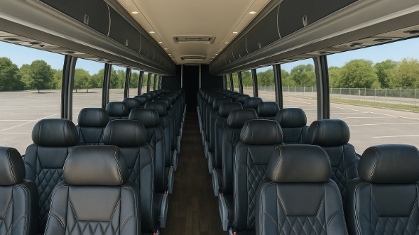 haverhill 54 passenger charter bus inside