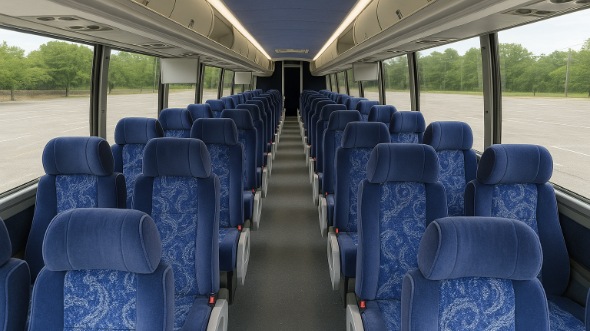 haverhill 55 passenger charter bus inside