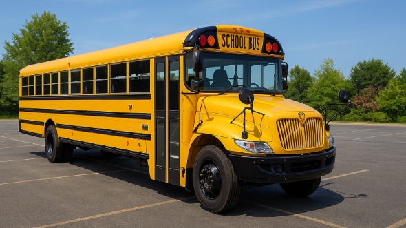 Exterior of Charter Bus Company Peabody's School Bus in Peabody